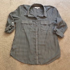 Striped LOFT Button Down Shirt in Size Medium